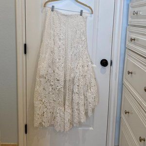 Vintage White Lace Eylete Skirt